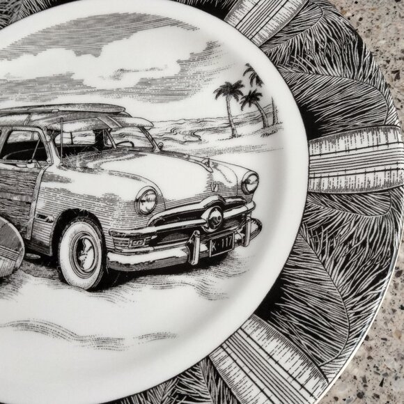 Slice of Life Surf Wood Station Wagon Collector's Dinner Plate - Picture 4 of 6